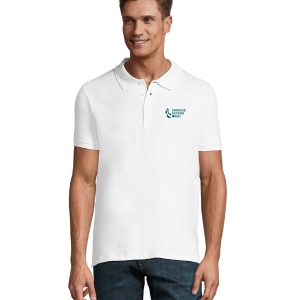 Polo blanco bordado logo
